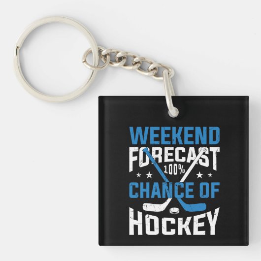 Weekendprognose 100 % ockey sleutelhanger (voorkant)