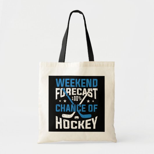 Weekendprognose 100 % ockey tote bag (Voorkant)