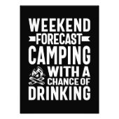 Weekendprognose Camping met de mogelijkheid om te  Foto Afdruk (Voorkant)
