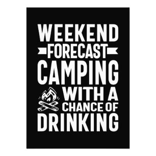 Weekendprognose Camping met de mogelijkheid om te  Foto Afdruk
