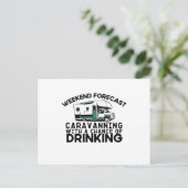 Weekendprognose - caravaning Drink Briefkaart (Staand voorkant)