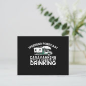 Weekendprognose - caravaning Drink Briefkaart (Staand voorkant)