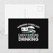 Weekendprognose - caravaning Drink Briefkaart (Voorkant / Achterkant)