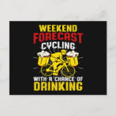 Weekendprognose fietser Drink bier Briefkaart (Voorkant)