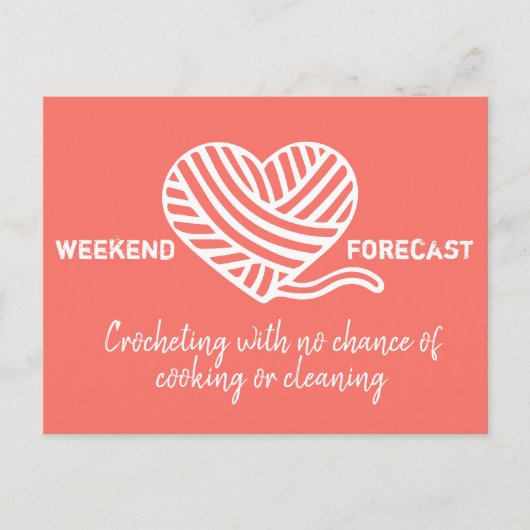 Weekendprognose: geen kans op koken briefkaart (Voorkant)