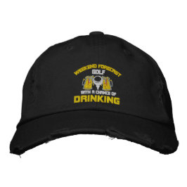 Weekendprognose Golf en Beer Humor Geborduurde Pet