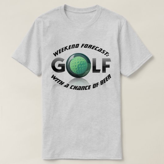 "Weekendprognose: Golf met bijenkans" T-shirt (Design voorkant)