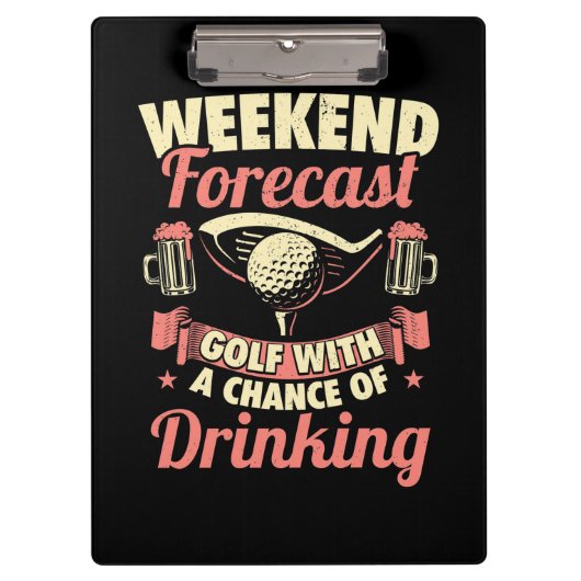 Weekendprognose Golf met kans op Drink Klembord (Voorkant)