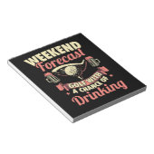 Weekendprognose Golf met kans op Drink Notitieblok (Schuin)