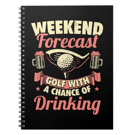 Weekendprognose Golf met kans op Drink Notitieboek (Voorkant)