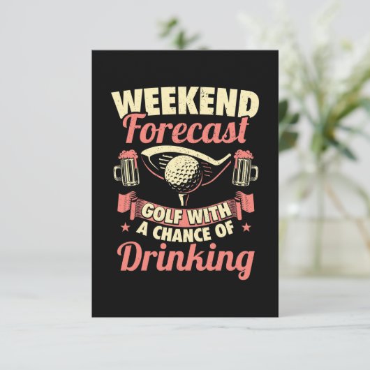 Weekendprognose Golf met kans op Drink RSVP Kaartje (Staand voorkant)