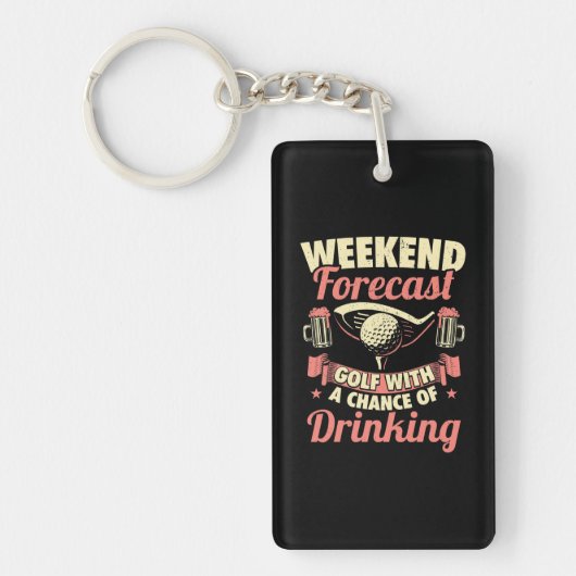 Weekendprognose Golf met kans op Drink Sleutelhanger (Voorkant)