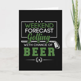Weekendprognose GOLFING en BEER Funny Golf Kaart