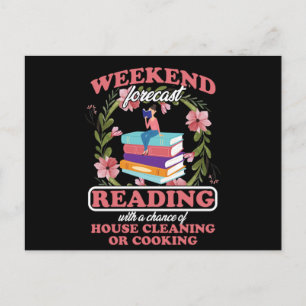 Weekendprognose I Love Books Briefkaart