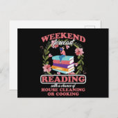 Weekendprognose I Love Books Briefkaart (Voorkant / Achterkant)