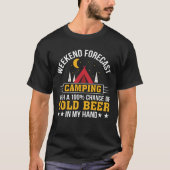 Weekendprognose koudbier in hand t-shirt (Voorkant)