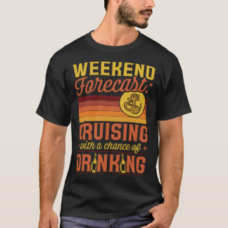 Weekendprognose kruising met een kans op drinken t-shirt