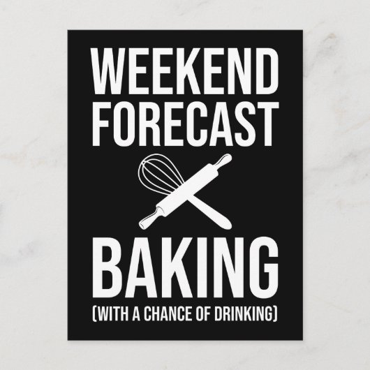 Weekendprognose met een kans van Drink Briefkaart (Voorkant)