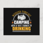 Weekendprognose met kans op drink feestdagenkaart (Voorkant)