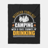 Weekendprognose met kans op drink fleece deken (Voorkant)