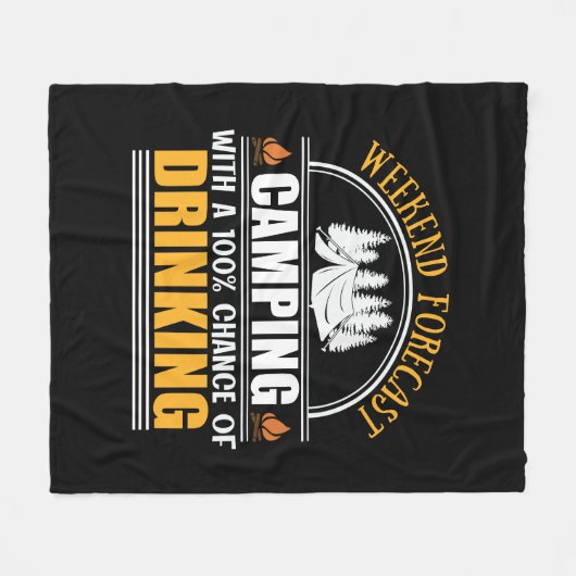 Weekendprognose met kans op drink fleece deken (Voorkant (Horizontaal))