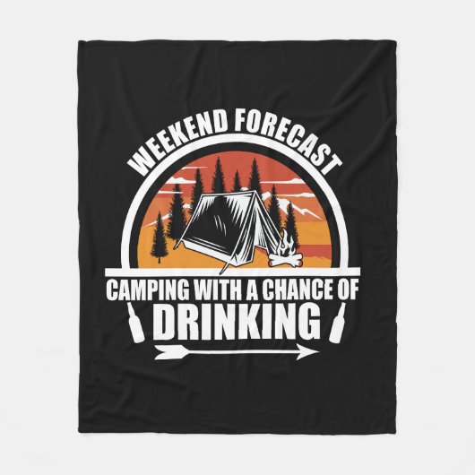 Weekendprognose met kans op drink fleece deken (Voorkant)