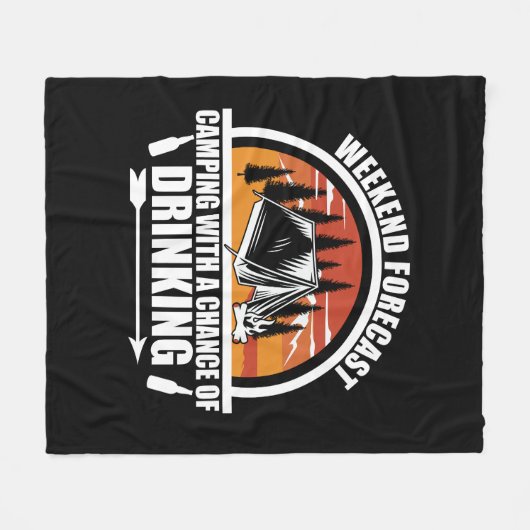 Weekendprognose met kans op drink fleece deken (Voorkant (Horizontaal))