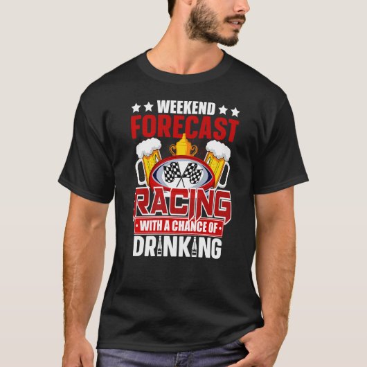 Weekendprognose met kans op Drink T-shirt (Voorkant)