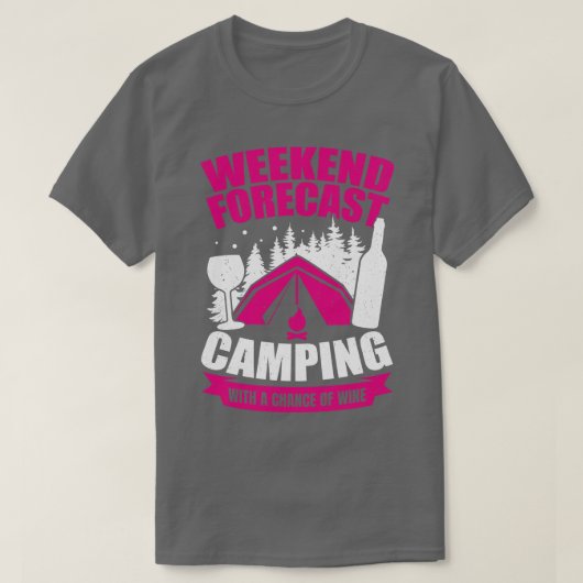 Weekendprognose met mogelijkheid tot wijnbereiding t-shirt (Design voorkant)