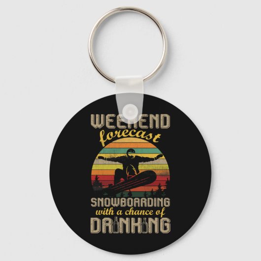 Weekendprognose Snowboarding met kans op Dri Sleutelhanger (Voorkant)