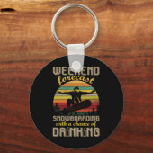 Weekendprognose Snowboarding met kans op Dri Sleutelhanger (Voorkant)