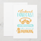 Weekendprognose Snowboarding Winter Sports Gift Kaart (Voorkant / Achterkant)