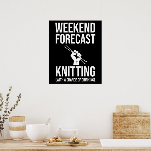 Weekendprognose - Uitvinden Poster (Keuken)