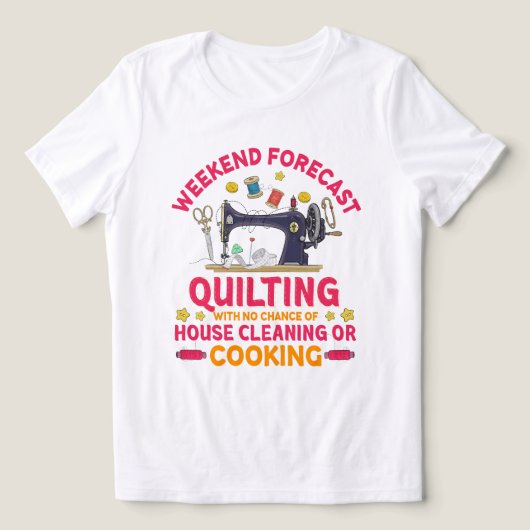 Weekendquilter Tri-Blend Shirt (Design voorkant)