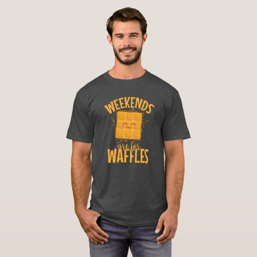 Weekends are for Waffles Snack Biscuits gift T-shirt (Voorkant volledig)
