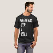 Weekends Beer and Vizsla T-shirt (Voorkant volledig)