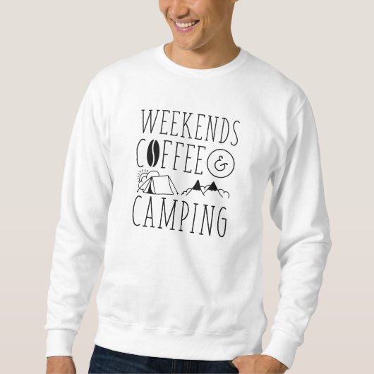 Weekends Coffee And Camping Trui (Voorkant)