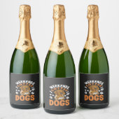 Weekends Coffee Honden Coffee Liefhebber Sparkling Wijnetiket (Flessen)