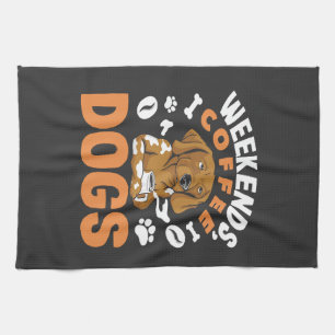 Weekends Coffee Honden Coffeeliefhebber Theedoek