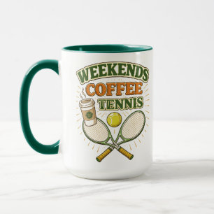 Weekends Coffee Tennis – Perfect voor tennis liefh Mok