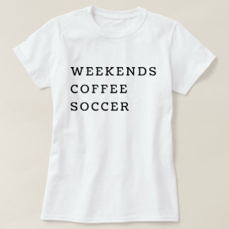 Weekends Coffee Voetbal Grappige Vrouwen Minimalis T-shirt