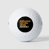 Weekends Koffie Cross Country Runner Golfballen (Voorkant)