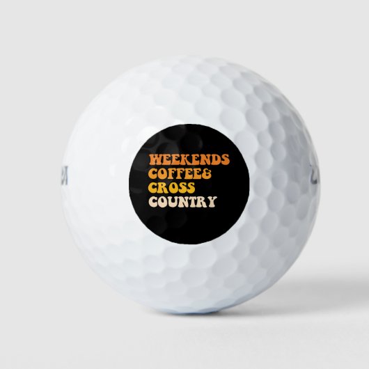 Weekends Koffie Cross Country Runner Golfballen (Voorkant)