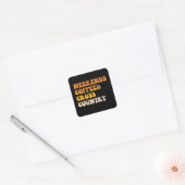 Weekends Koffie Cross Country Runner Vierkante Sticker (Envelop)