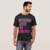Weekends Koffie en Basketbal Basketbal T-shirt (Voorkant volledig)