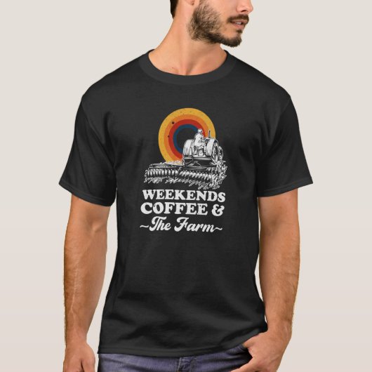weekends koffie en Boerderij T-shirt (Voorkant)