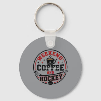 Weekends Koffie En Hockey - Grappige Hockeyliefheb Sleutelhanger