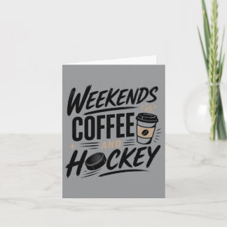 Weekends Koffie En Hockey Grappige Hockeyliefhebbe Kaart