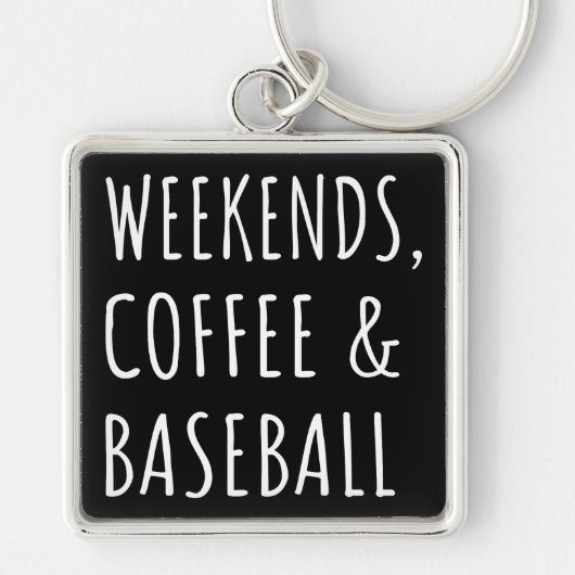 Weekends, koffie en honkbal i sleutelhanger (Voorkant)