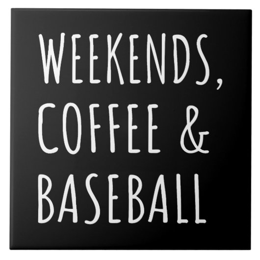 Weekends, koffie en honkbal i tegeltje (Voorkant)